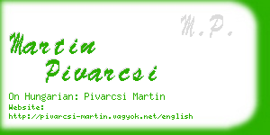 martin pivarcsi business card